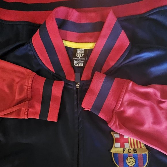 Men’s FCB Barcelona Soccer Track Jacket Blue-Red Size Medium - Picture 9 of 10